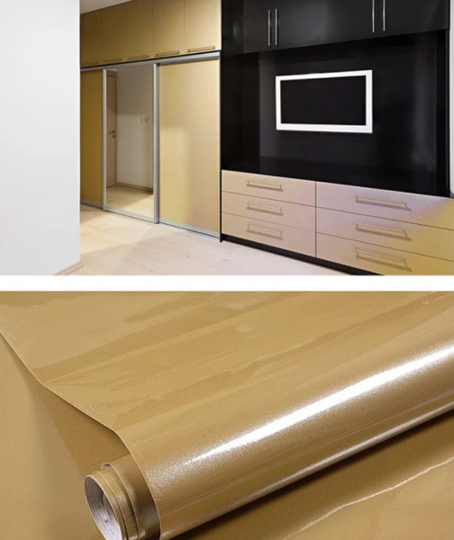 Пленка виниловая самоклеящаяся глянцевая 1500х500 мм. / Для интерьера, мебели, автомобиля, декора